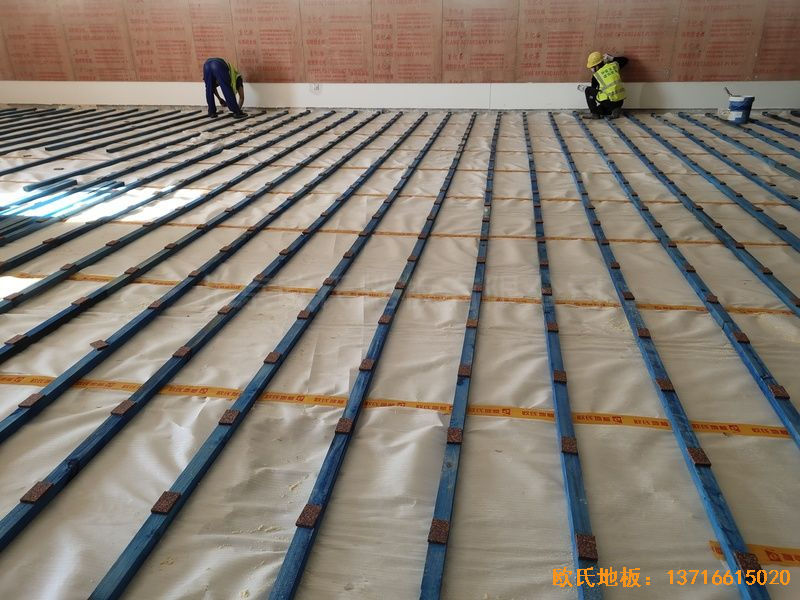 北京环球影城体育地板安装案例